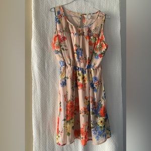 Multi color dress with floral design